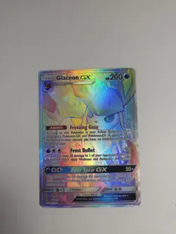 Pokemon Glaceon GX Ultra Rare Full Art Holo Card Sun & Moon Ultra Prism - Image 1