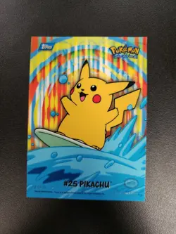 Pikachu 25 TV Animation Edition Topps Stick On Pokemon 2000 NM - Image 1