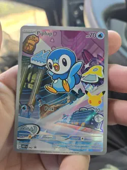Pokemon Piplup First Partner Illustration Rare Holo Mega Evolution Promo 042 - Image 1