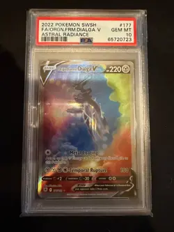2022 Pokemon Sword & Shield Astral Radiance #177 Dialga V Astral Radiance PSA 10 - Image 1