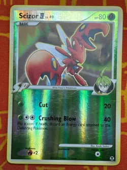 POKEMON TCG SCIZOR 48/111 REVERSE HOLO UNCOMMON EXCELLENT RISING RIVALS - Image 1