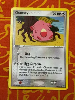POKEMON TCG CHANSEY 19/112 NON-HOLO RARE LIGHT PLAY FIRERED LEAFGREEN - Image 1