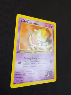 Sabrina's Abra 1st Edition 91/132 Gym Heroes Pokemon 2000 NM/LP - Image 2