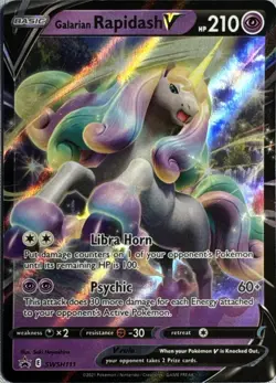 Galarian Rapidash V SWSH111 Holo Promo Sword & Shield Promo Pokemon Near Mint - Image 1