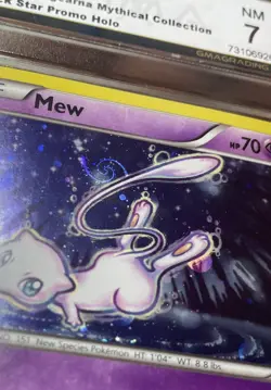 Pokemon Mew XY192 Black Star Promo Cosmos Holo GALAXY SWIRL RARE 🌀🌀 NM - Image 4