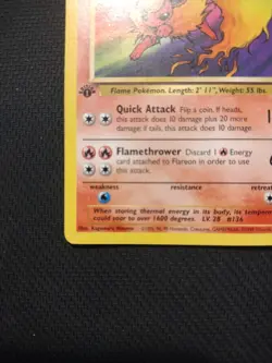 Pokemon TCG Flareon 19/64 Jungle 1st Edition Wotc 1999 - Image 4