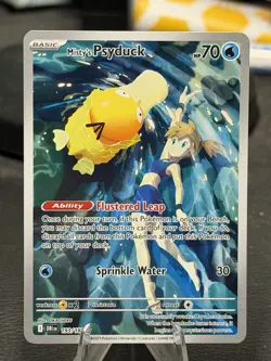 Pokemon Misty's Psyduck 193/182 Destined Rivals Illustration Rare Holo - Image 1