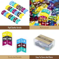 60Pcs Colorful MTG Buff Counter Tokens Magic 60pcs Stat Counters(colorful) - Image 5