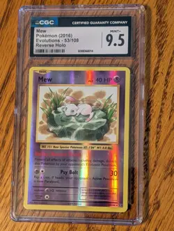 Pokemon Mew 53/108 Evolutions 2016 Reverse Holo Foil Rare - Image 1