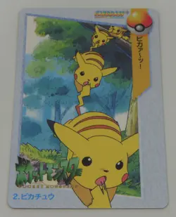 Japanese Pokemon Bandai Carddass Anime Collection #2 Pikachu Many Pikachu - Image 1