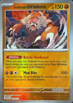 Bloodmoon Ursaluna (Master Ball Pattern) 054/131 Prismatic Evolutions Pokemon NM - Image 1
