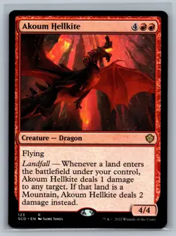 Magic MTG Starter Commander Decks Akoum Hellkite #123 TCG CCG - Image 1