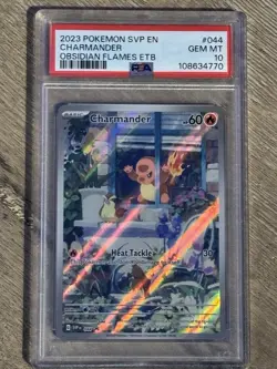 2023 Pokemon Obsidian Flames Charmander Pokemon Center ETB Promo PSA 10 ENG - Image 1