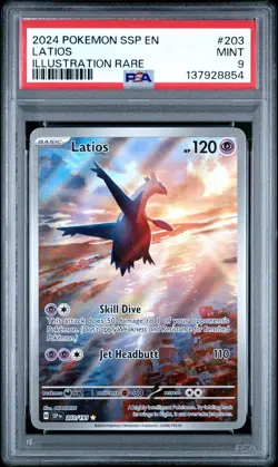 Latios #203/191 Sv08: Surging Sparks Illustration Rare PSA 9 - Image 1