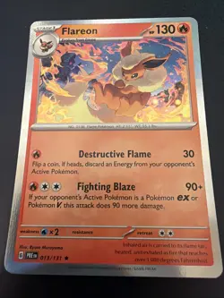 Pokemon TCG: Prismatic Evolutions - Reverse Holo - 013/131 - Flareon - Image 1