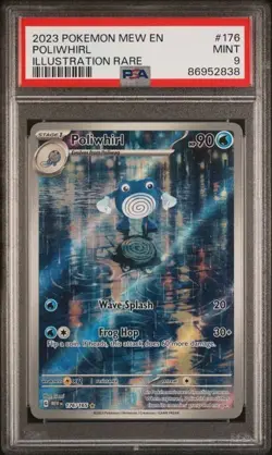 2023 Pokemon 151 Poliwhirl ILLUSTRATION RARE FULL ART 176/165 PSA 9 MINT - Image 1