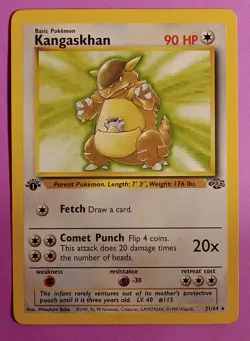 Pokemon TCG Kangaskhan 21/64 Jungle 1st Edition Regular Rare Lightly Played - Image 1