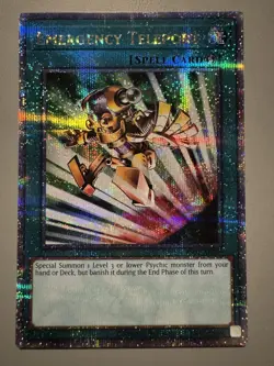 YUGIOH EMERGENCY TELEPORT (SPELL) ASIA ENGLISH EDITION ES01-AE059 25TH FOIL QCSR - Image 1