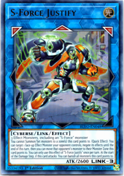 S-Force Justify - BLVO-EN048 - Ultra Rare - 1st Edition - Yugioh - Image 1