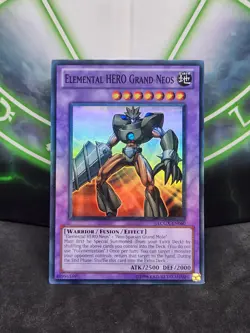 Yugioh Elemental Hero Grand Neos LCGX-EN060 Super Rare NM - Image 1