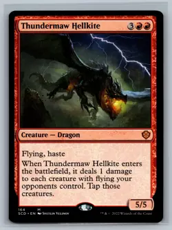 Magic MTG Starter Commander Decks Thundermaw Hellkite #164 TCG CCG - Image 1