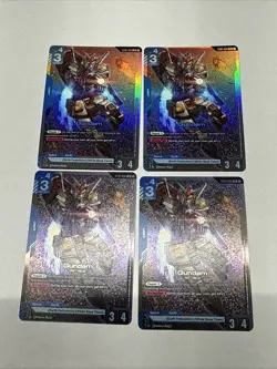 (4) ST01-001 Gundam RX-78-2 LR Gundam Card Game Foil Card Bandai TCG - Image 1