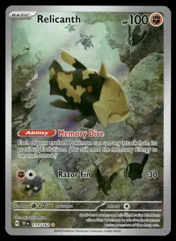 Pokemon Cards Relicanth 173/162 Temporal Forces Illustration Rare NM - Image 1