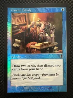 1x FOIL Careful Study Odyssey English MTG Magic Card - Image 1