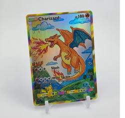 HOLO CHARIZARD Card CHARIZARD Pokemon Card FAN MADE NOT TCG - Image 1