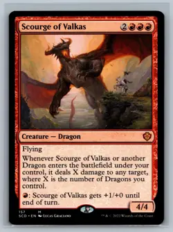 Magic MTG Starter Commander Decks Scourge of Valkas #157 TCG CCG - Image 1