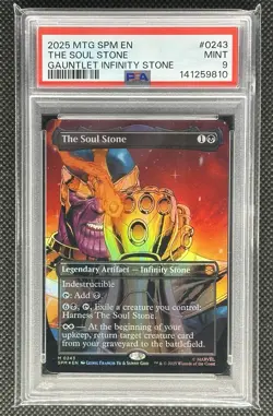 Magic: The Gathering MTG Marvel Spider-Man Soul Stone Borderless Foil 0243 PSA 9 - Image 1