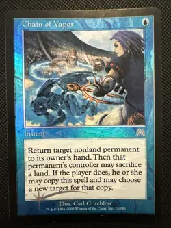 1x FOIL Chain of Vapor English Onslaught MTG EDH Card - Image 1