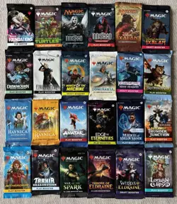 Magic: The Gathering Sealed Booster Pack Lot 24 Packs Various Sets. Chaos Draft - Image 1