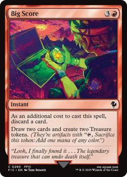 MTG magic 1x Big Score SURGE FOIL (M/NM) Commander Final Fantasy - Image 1