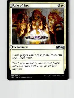 Rule of Law 35 Uncommon Core Set 2020 Magic: The Gathering Lightly Played - Image 1