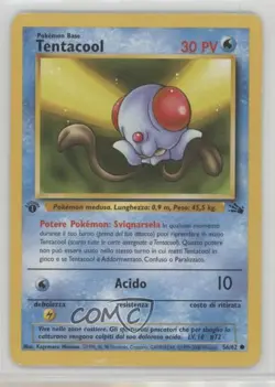 Tentacool Italian 1st Ed. Pokemon Fossil #56 1999 - Image 1