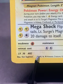 Pokemon TCG Lt. Surge's Magneton 8/132 Gym Heroes Holo Rare WOTC VTG 2000 - Image 5