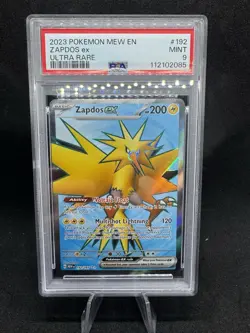 PSA 9 Zapdos ex Full Art 192/165 Pokemon Scarlet & Violet 151 Pokemon Card - Image 1