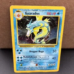 Gyarados 6/102 Holo Rare Vintage Pokemon Card TCG HP - Image 1