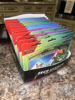 Pokemon Prismatic Evolutions Tech Sticker Collection (Lot of 12) W/Box - Image 1