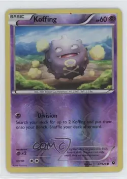 Koffing Reverse Foil Pokemon XY Fates Collide #27 - Image 1