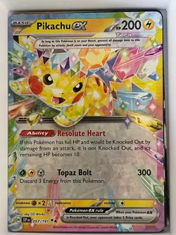 Pikachu ex 057/191 Double Rare Surging Sparks Pokemon NM - Image 1