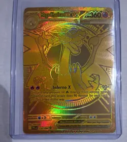 Gold Mega Charizard X EX 130/094 - English - Pokemon Phantasmal Flames - Image 1