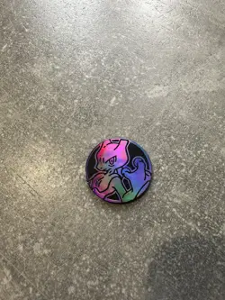 Pokemon TCG Rare Purple Mewtwo Coin - Image 1
