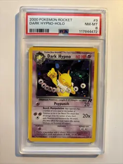2000 POKEMON ROCKET #9 DARK HYPNO-HOLO PSA 8 - Image 1