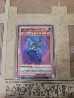 YUGIOH EVIL HERO MALICIOUS EDGE GLAS-EN003 SUPER 1ST ED NM - Image 1