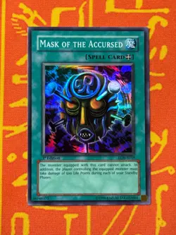 YUGIOH MASK OF THE ACCURSED SUPER RARE 1ST EDITION NM LON-E019 - Image 1