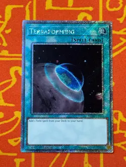 YUGIOH TERRAFORMING PLATINUM SECRET RARE 1ST NM RA04-EN084 - Image 1
