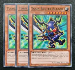 Toon Buster Blader x3 Yu-Gi-Oh! LDS1-EN065 1st Common PLAYSET - Image 1