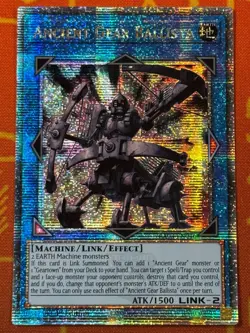 YUGIOH ANCIENT GEAR BALLISTA QUARTER CENTURY SECRET RARE 1ST NM RA03-EN046 - Image 1
